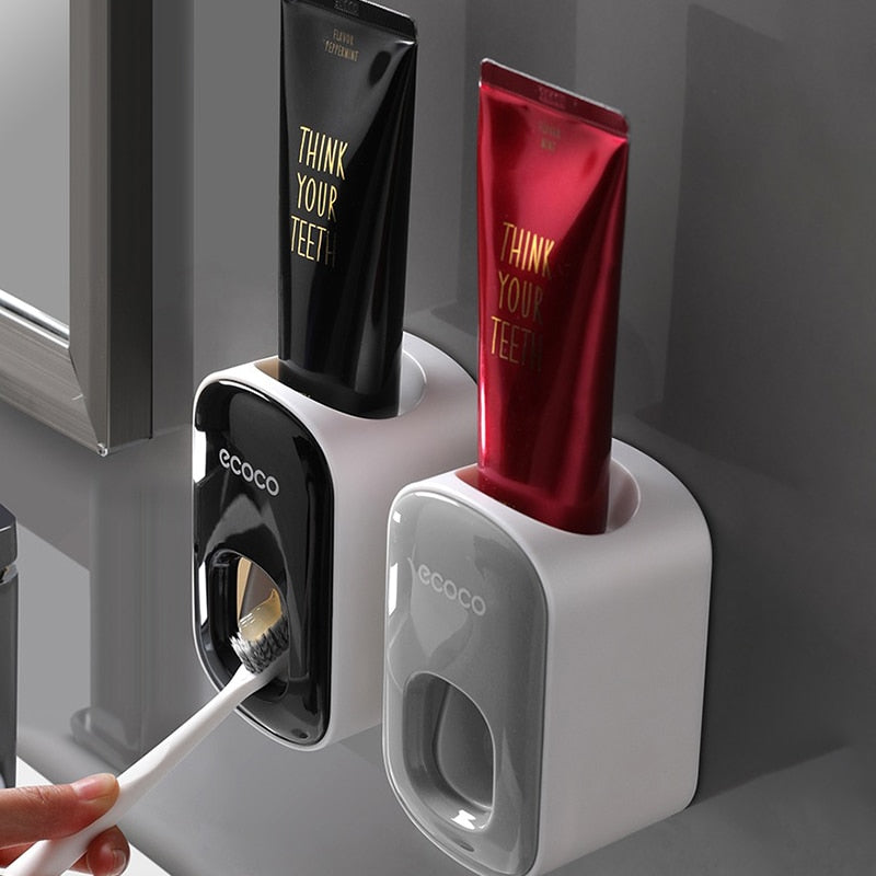 Revolutionize Your Smile with the ECOCO Automatic Toothpaste Dispenser and Toothbrush Holder!