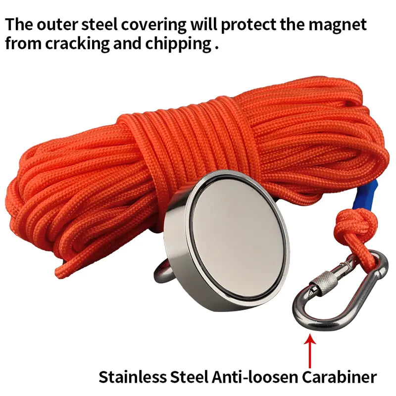 Heavy Duty Fishing Magnet With Rope