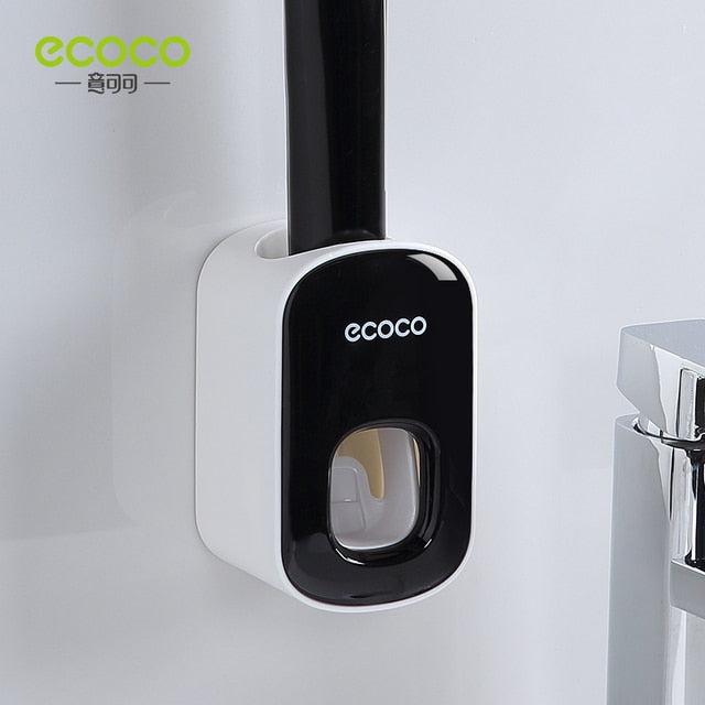 Revolutionize Your Smile with the ECOCO Automatic Toothpaste Dispenser and Toothbrush Holder!