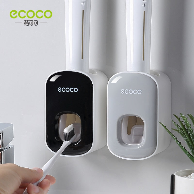 Revolutionize Your Smile with the ECOCO Automatic Toothpaste Dispenser and Toothbrush Holder!