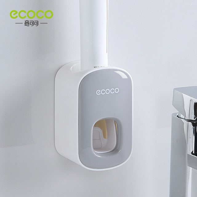 Revolutionize Your Smile with the ECOCO Automatic Toothpaste Dispenser and Toothbrush Holder!