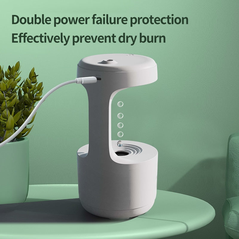 Elevate Your Space with the Anti-Gravity LED Clock Humidifier - Style Meets Wellness!"