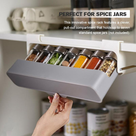 Maximize Your Culinary Space with the Kitchen Self-Adhesive Wall-Mounted Spice Organizer!