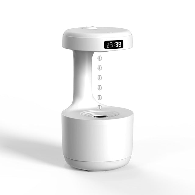 Elevate Your Space with the Anti-Gravity LED Clock Humidifier - Style Meets Wellness!"