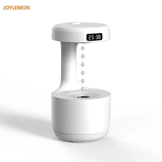 Elevate Your Space with the Anti-Gravity LED Clock Humidifier - Style Meets Wellness!"