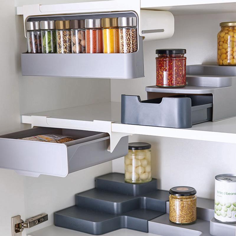 Maximize Your Culinary Space with the Kitchen Self-Adhesive Wall-Mounted Spice Organizer!