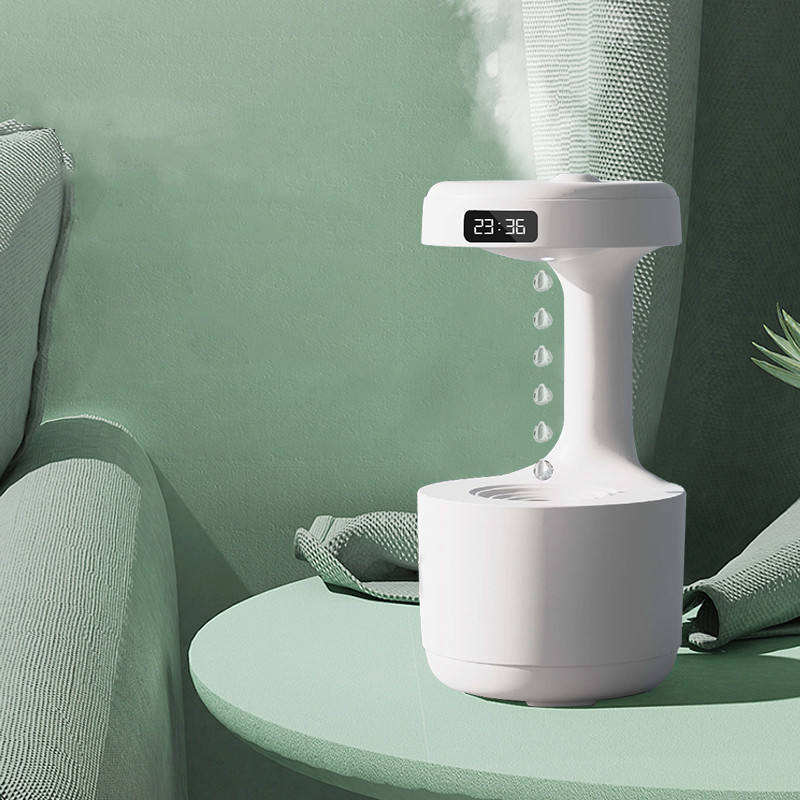 Elevate Your Space with the Anti-Gravity LED Clock Humidifier - Style Meets Wellness!"