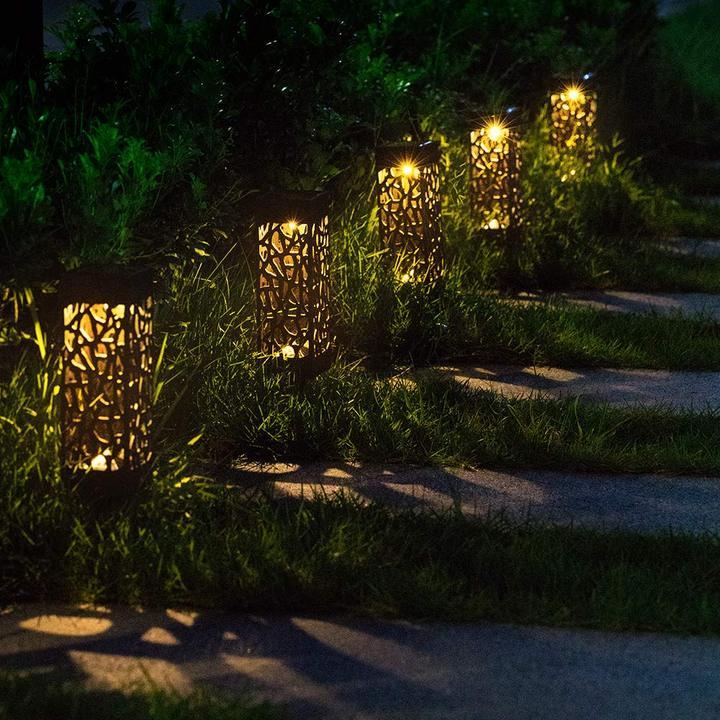 Illuminate Your Outdoor Oasis with the Solar Powered Waterproof Vintage Garden Light!